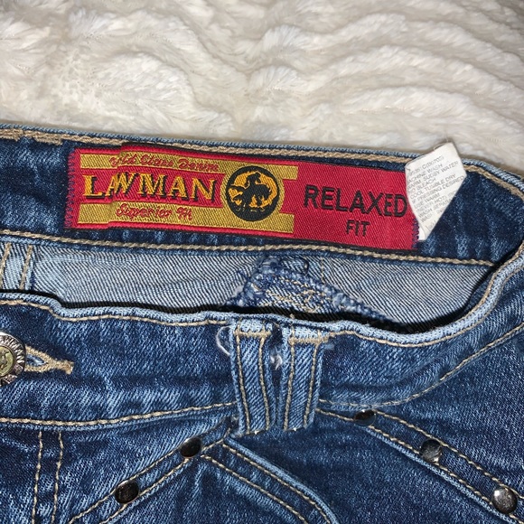 Lawman high rise western jean denim studs 28w - Picture 5 of 12